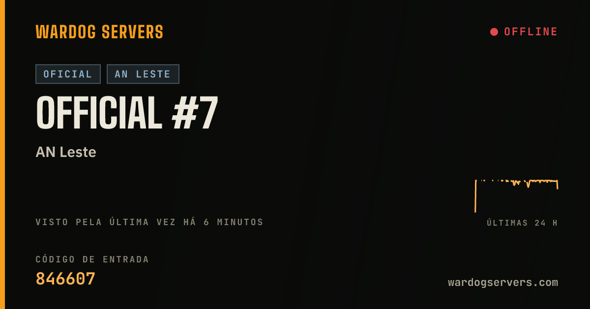 Banner de status ao vivo de Official #7