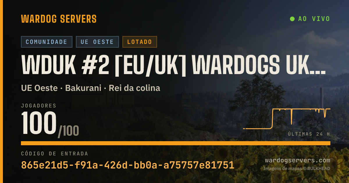 Banner de status ao vivo de WDUK #2 [EU/UK] WARDOGS UK Discord.gg/wardogsuk