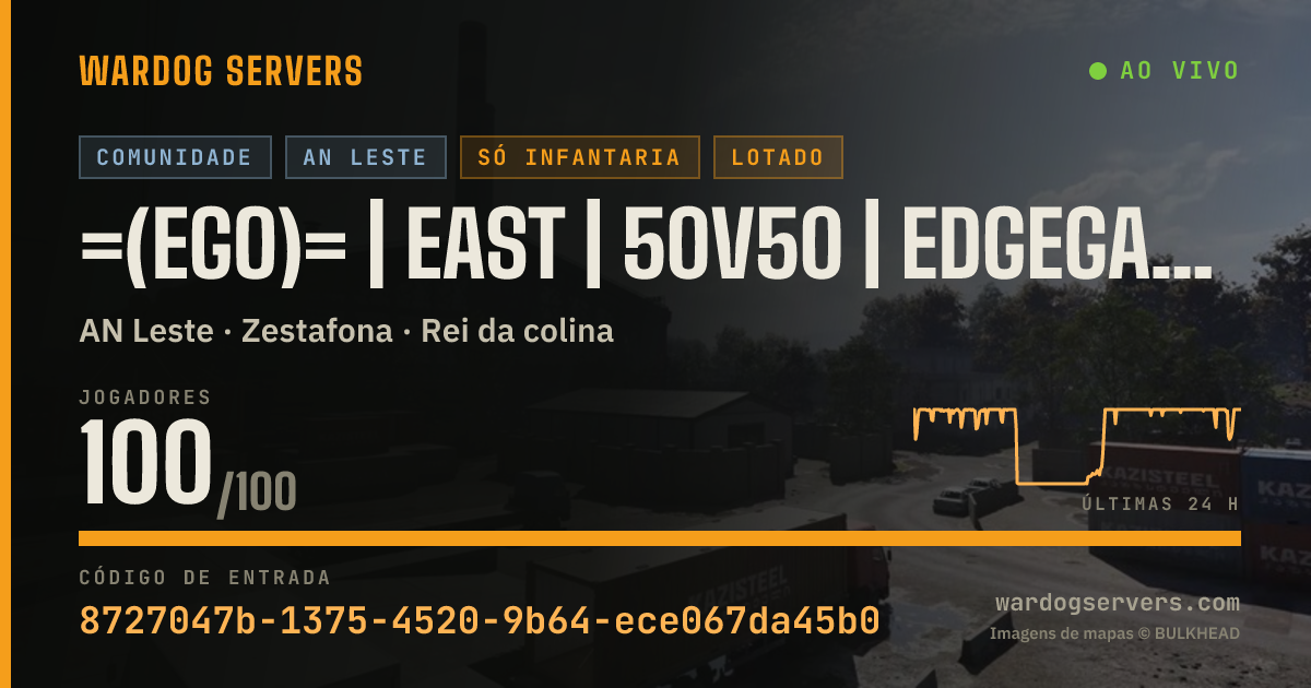 Banner de status ao vivo de =(eGO)= | EAST | 50v50 | EdgeGamers.com