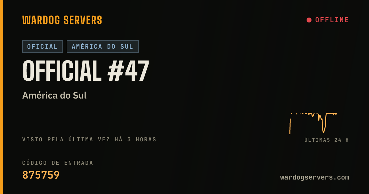 Banner de status ao vivo de Official #47