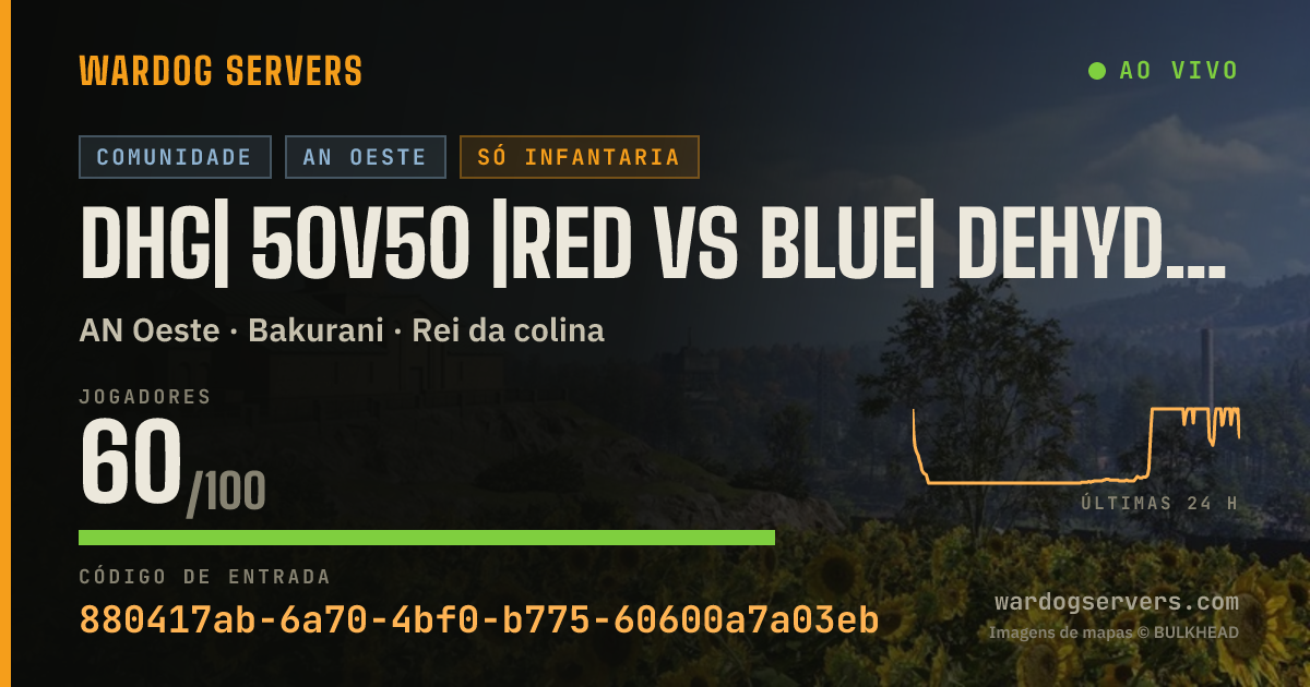 Banner de status ao vivo de DHG| 50v50 |Red vs Blue| dehydratedgamers.com