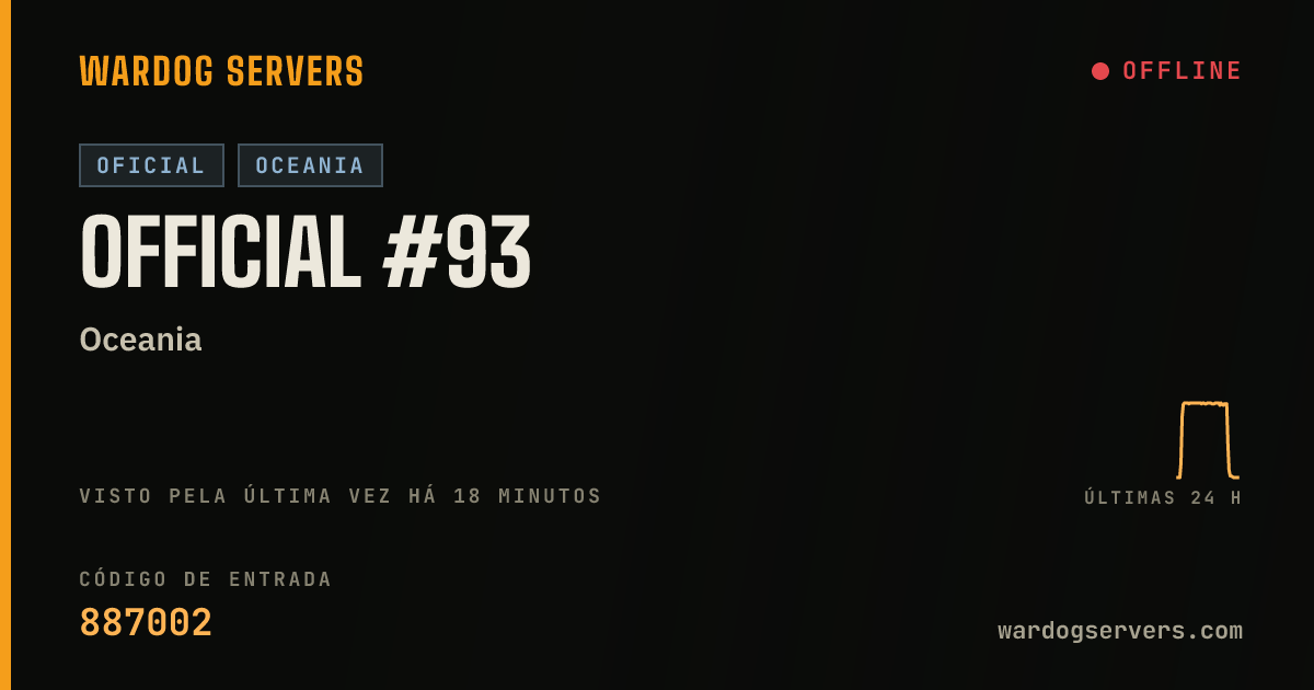 Banner de status ao vivo de Official #93