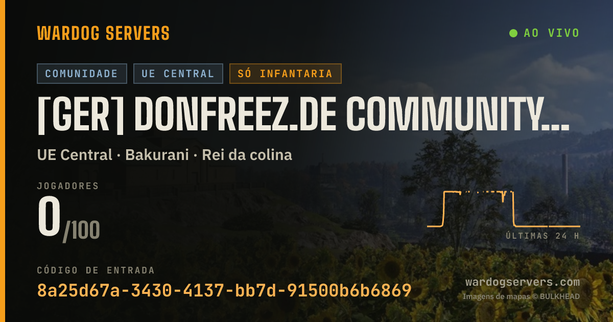 Banner de status ao vivo de [GER] DonFreez.de Community Server - Infantry Only - No GL+ Heli