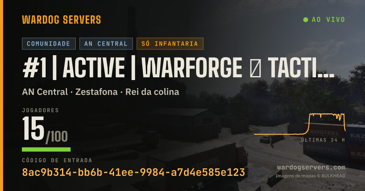 Banner de status ao vivo de #1 | Active | WARFORGE ★ Tactics/Mics ★ Discord.gg/JoinWarforge
