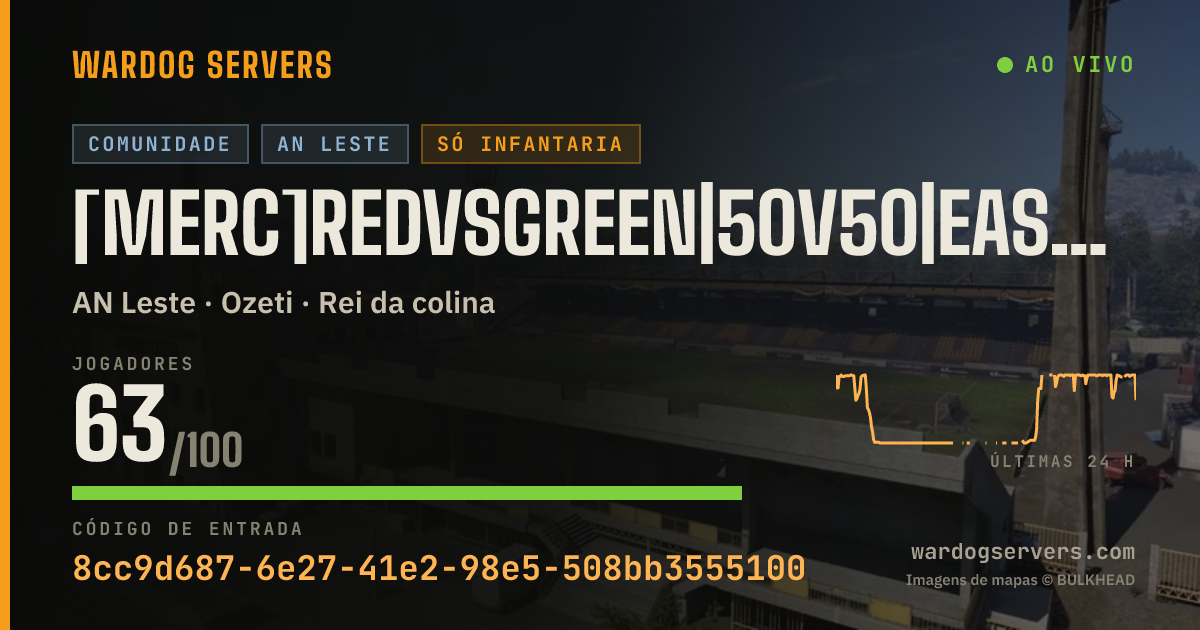 Banner de status ao vivo de [Merc]RedvsGreen|50v50|East|Discord.gg/m3rc