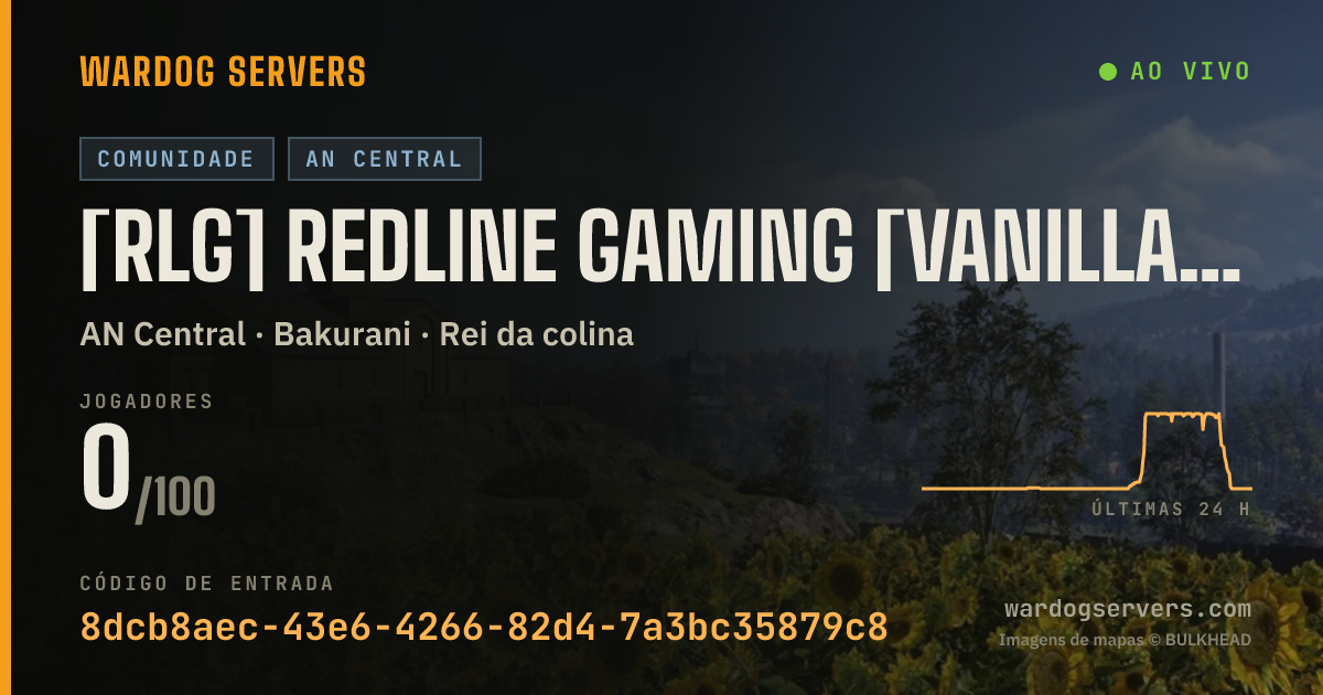 Banner de status ao vivo de [RLG] Redline Gaming [Vanilla] #1 - discord.gg/redlinegaming