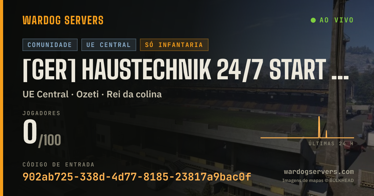 Banner de status ao vivo de [GER] Haustechnik 24/7 Start ab 20 Player Infantry