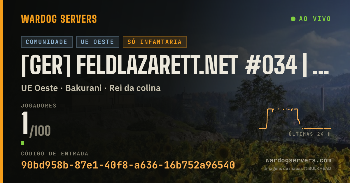 Banner de status ao vivo de [GER] Feldlazarett.net #034 | Infantry Only | 0-0-0