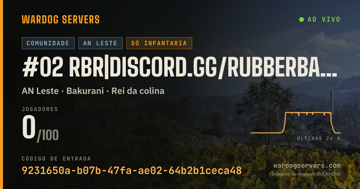 Banner de status ao vivo de #02 RBR|discord.gg/rubberbandrangers|Hosted byQonzer