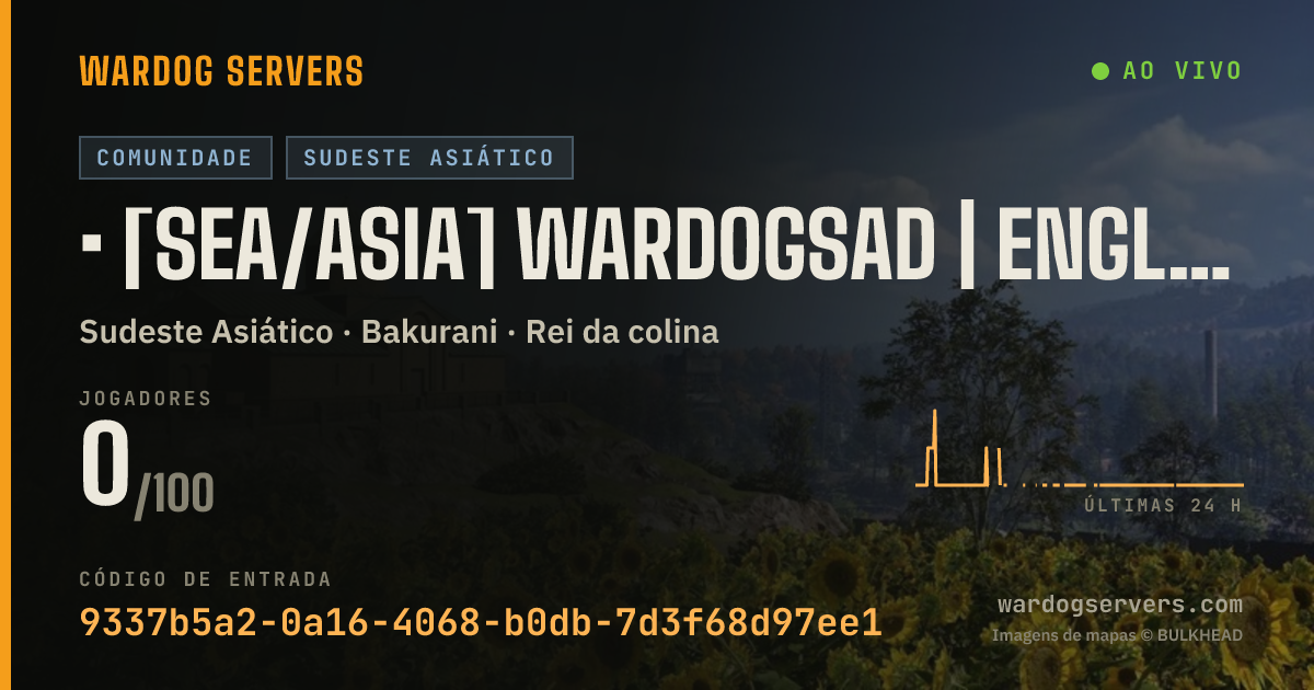 Banner de status ao vivo de • [SEA/ASIA] WardogsAD | English/中文 | Active Admins | Casual