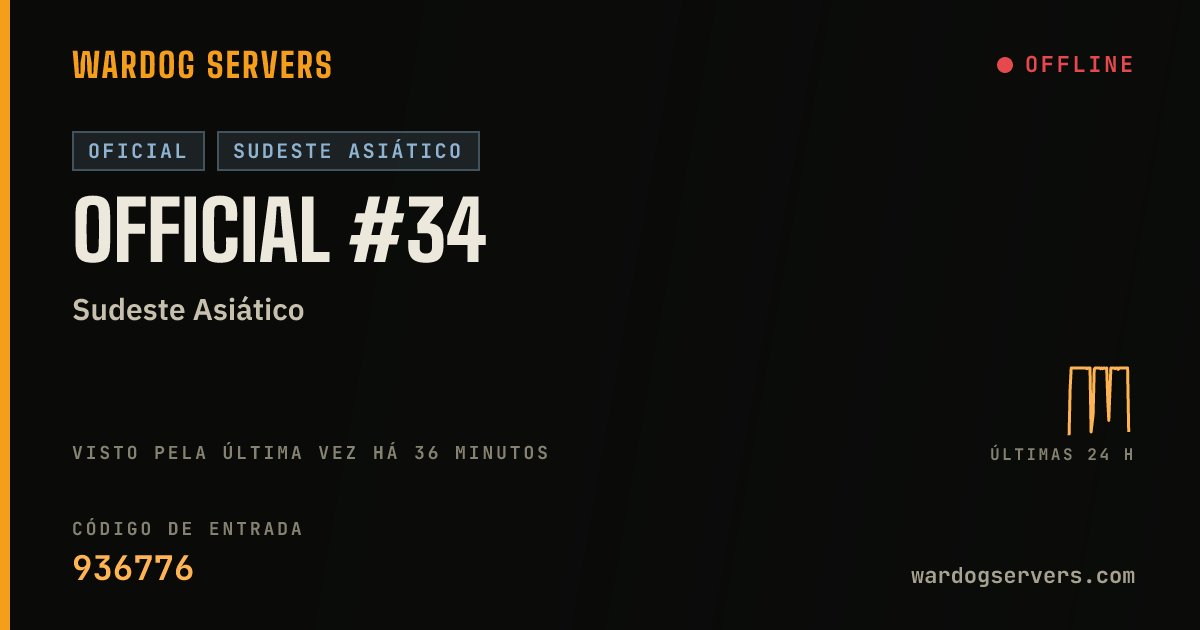 Banner de status ao vivo de Official #34