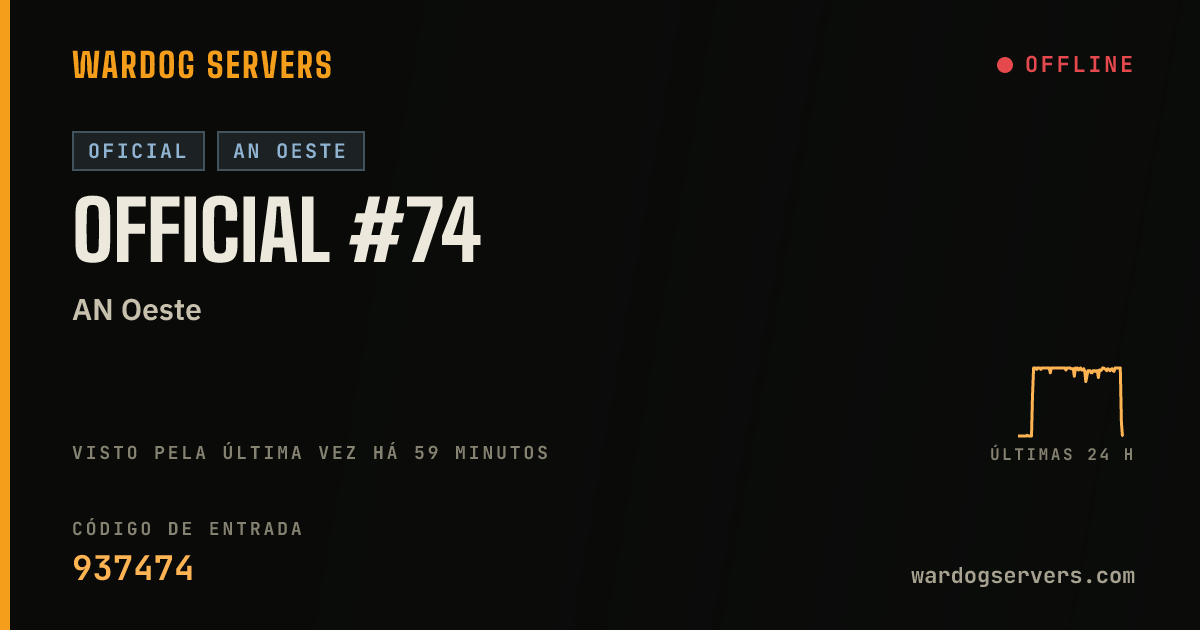 Banner de status ao vivo de Official #74