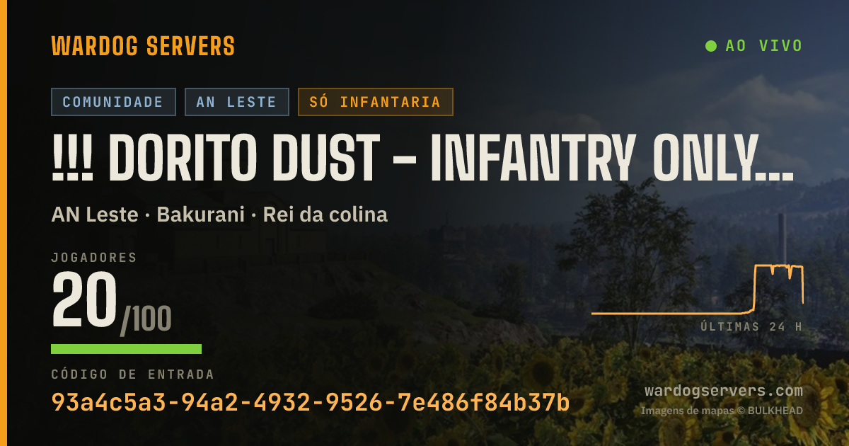 Banner de status ao vivo de !!! Dorito Dust - Infantry Only !!!