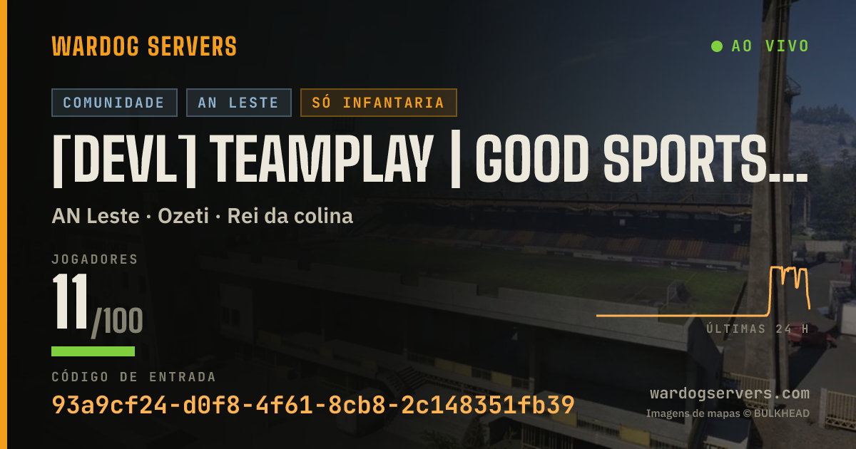 Banner de status ao vivo de [DEVL] Teamplay | Good Sportsmanship [Discord.gg/RedDevils]