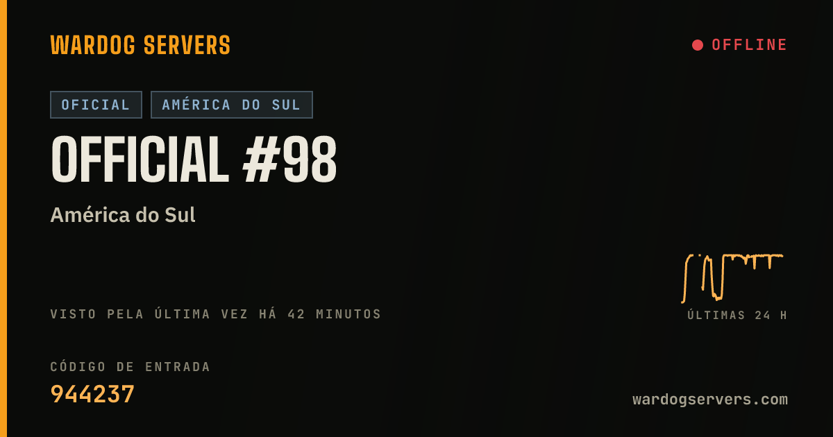 Banner de status ao vivo de Official #98