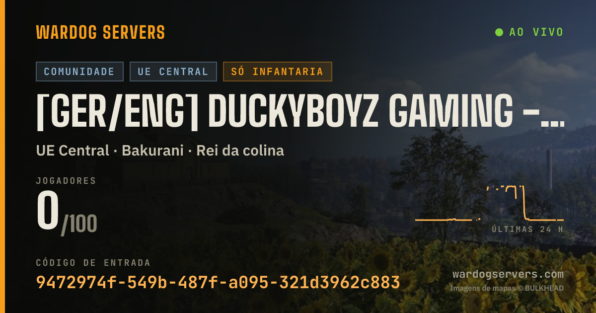 Banner de status ao vivo de [GER/ENG] DuckyboyZ Gaming - Infantry Only