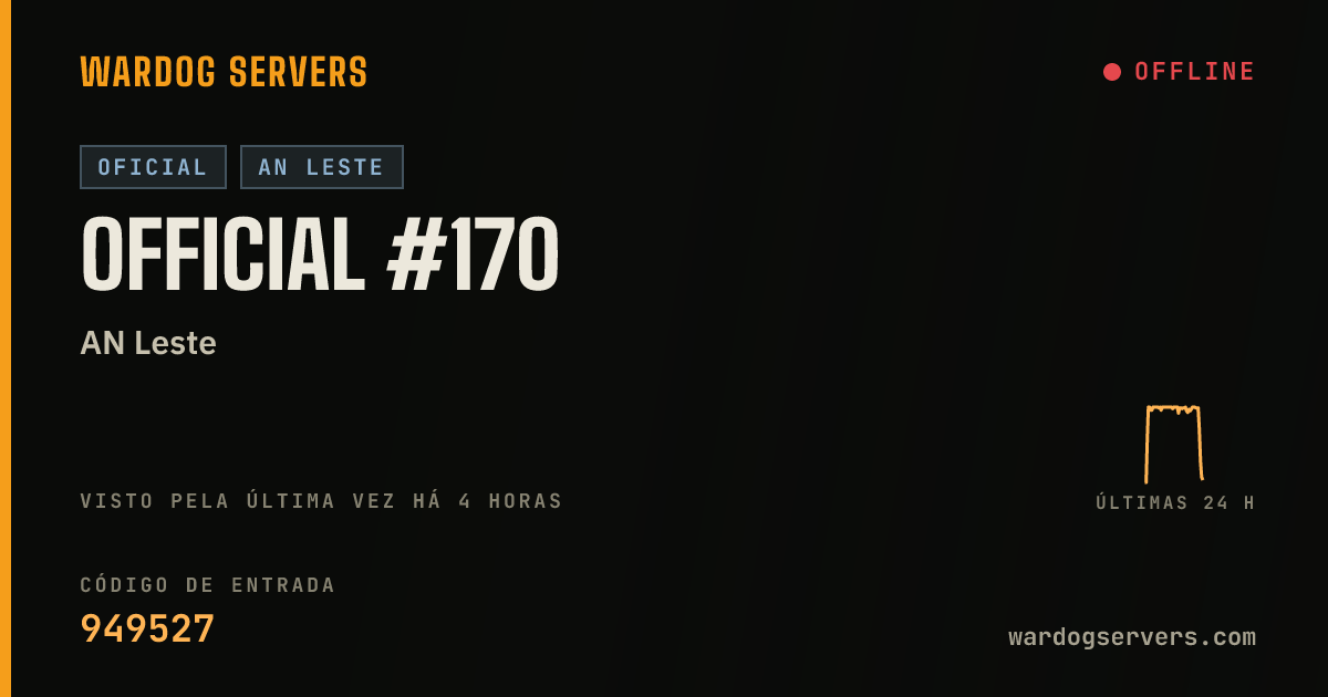 Banner de status ao vivo de Official #170