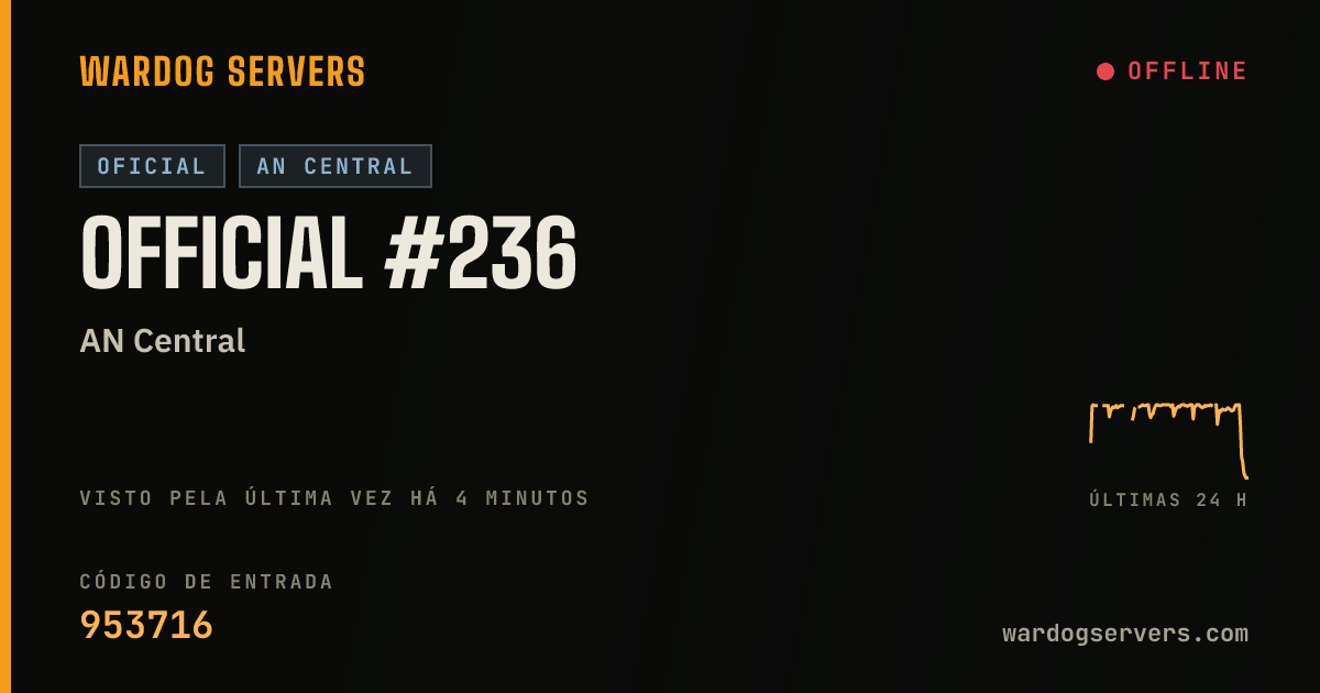 Banner de status ao vivo de Official #236