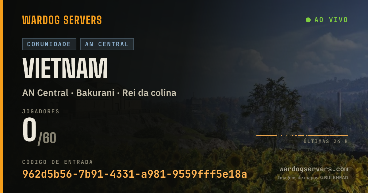 Banner de status ao vivo de Vietnam