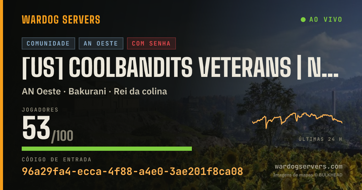 Banner de status ao vivo de [US] CoolBandits Veterans | Noob Friendly | Events |