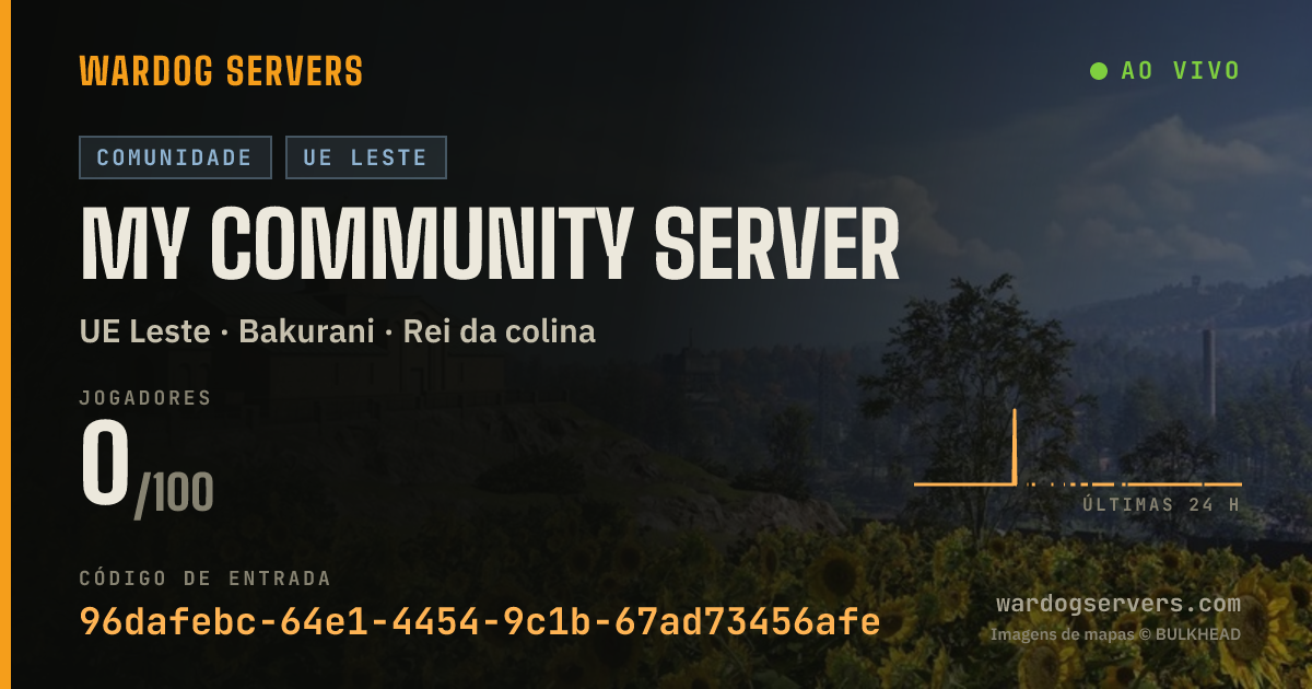Banner de status ao vivo de My Community Server