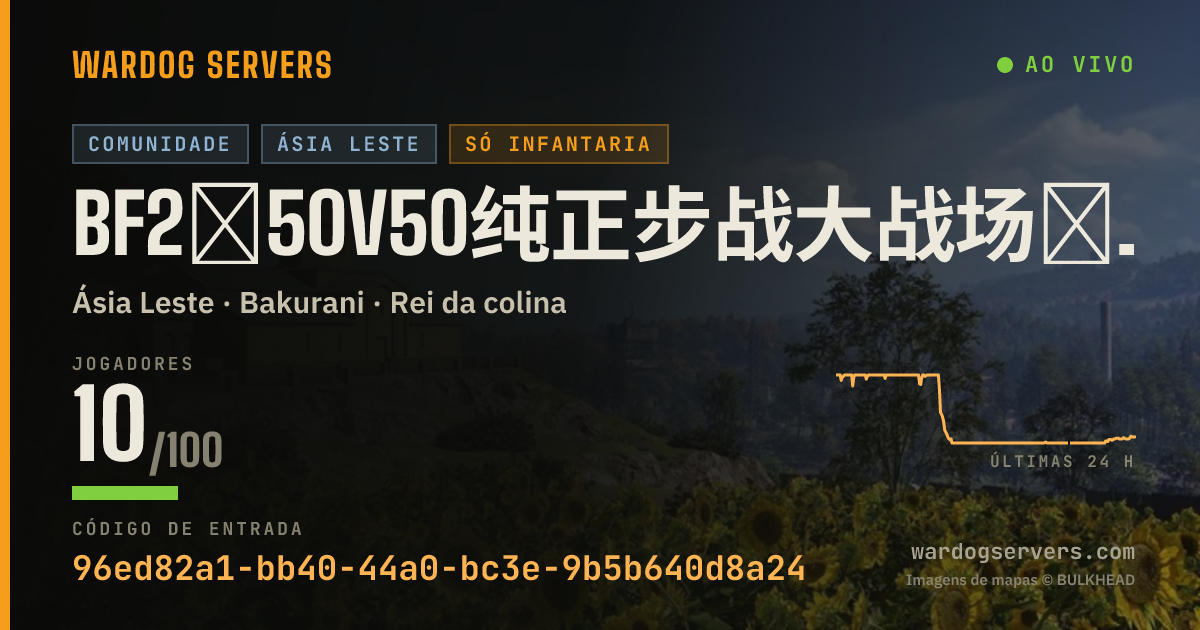 Banner de status ao vivo de BF2★50V50纯正步战大战场★JP【战地窝】★Ai24H反作弊★禁FOB禁狙禁30+武器