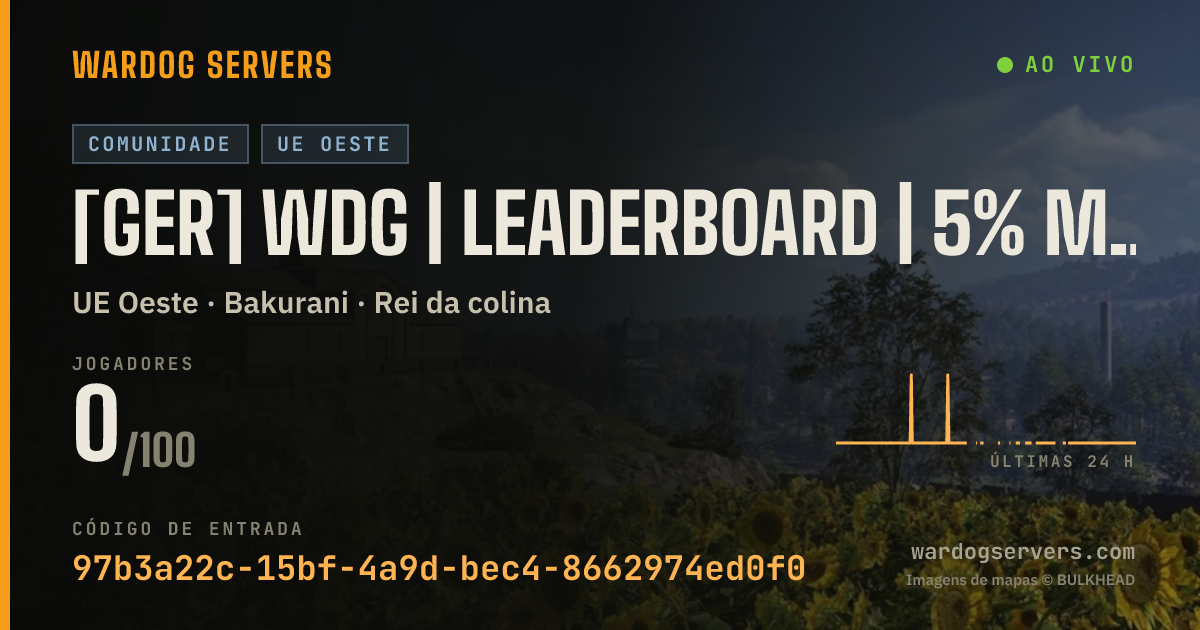 Banner de status ao vivo de [GER] WDG | Leaderboard | 5% More Cash | discord.gg/tFpd5SFYAK