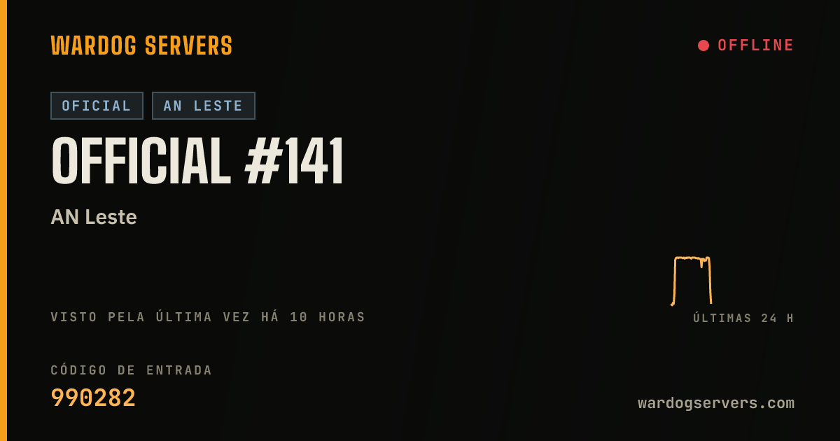 Banner de status ao vivo de Official #141