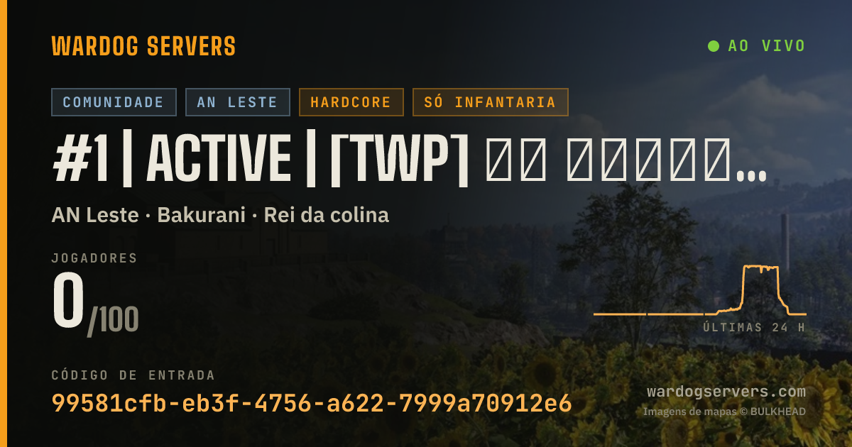 Banner de status ao vivo de #1 | ACTIVE | [TWP] 🅷🅲 🅸🅽🅵🅰🅽🆃🆁🆈 🅾🅽🅻🆈 🆂🅴🆁🆅🅴🆁