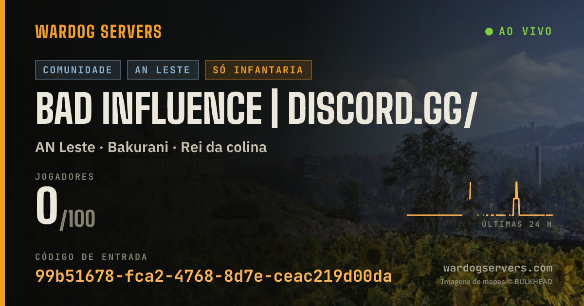 Banner de status ao vivo de Bad Influence | Discord.gg/