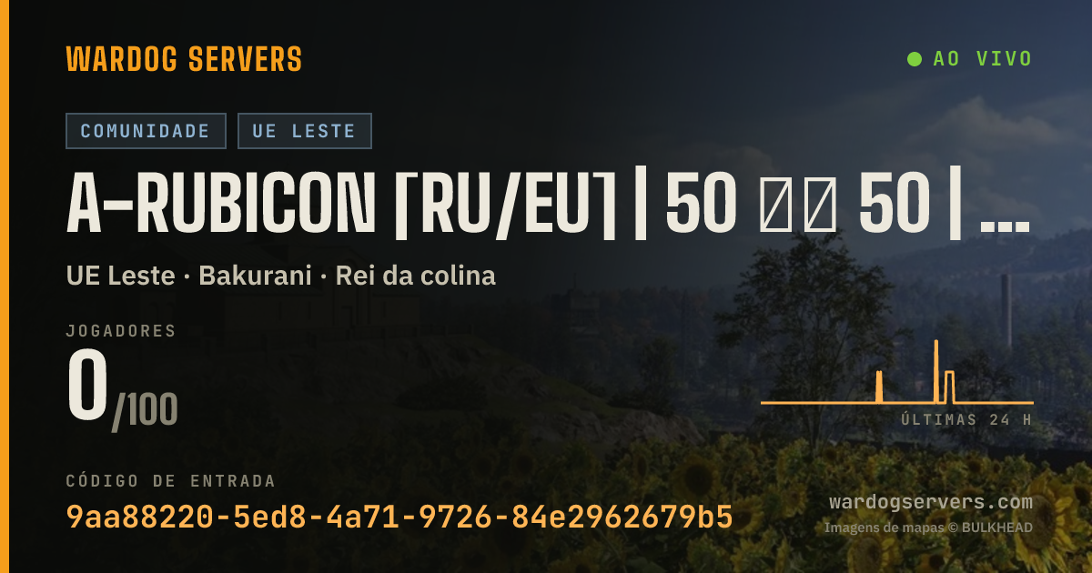 Banner de status ao vivo de A-RUBICON [RU/EU] | 50 на 50 | wardogs-rubicon.com/discord