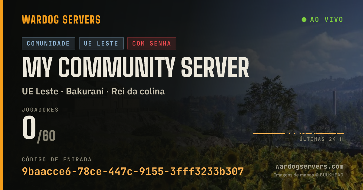 Banner de status ao vivo de My Community Server