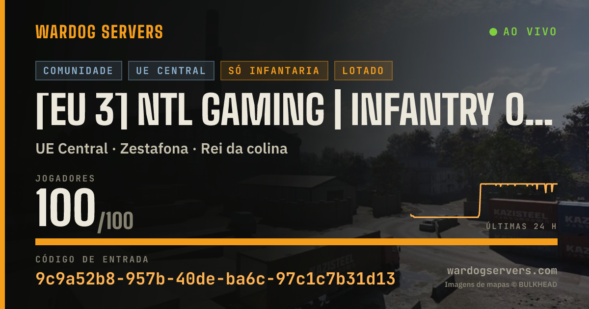Banner de status ao vivo de [EU 3] NTL Gaming | Infantry Only 50v50 | discord.gg/NTLGaming