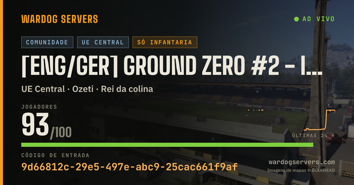 Banner de status ao vivo de [ENG/GER] Ground Zero #2 - Infantry Only - Discord.gg/GZNUKE