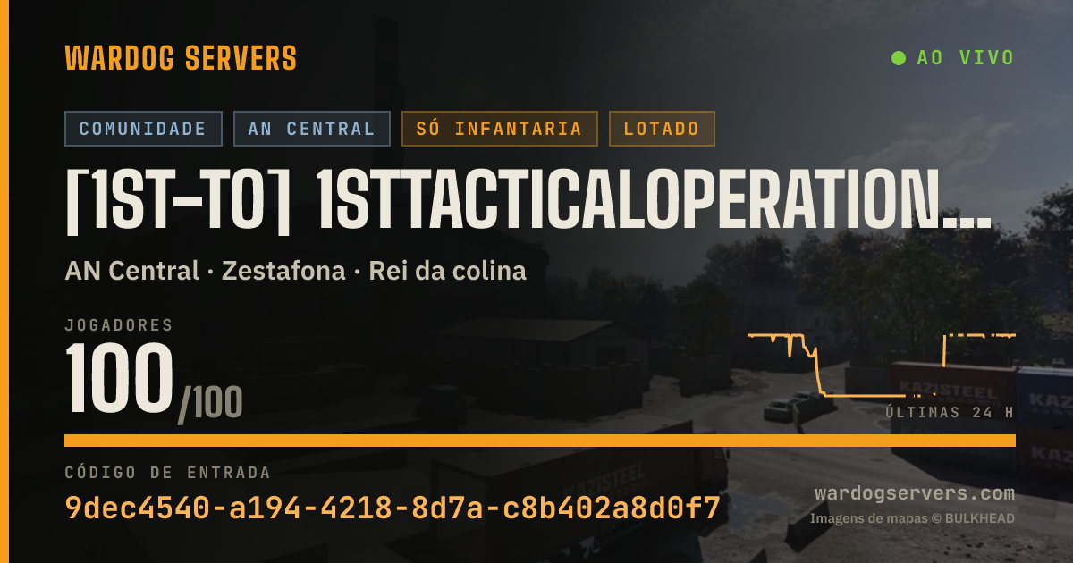 Banner de status ao vivo de [1st-TO] 1stTacticalOperations.com - discord.gg/1stto
