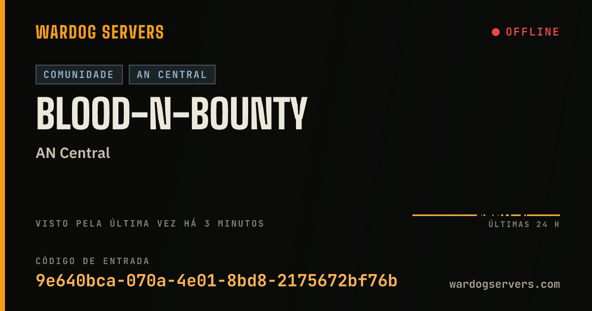 Banner de status ao vivo de BLOOD-N-BOUNTY