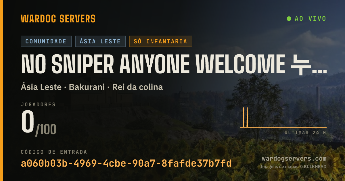 Banner de status ao vivo de NO SNIPER Anyone Welcome 누구나 가능 誰でも歓迎