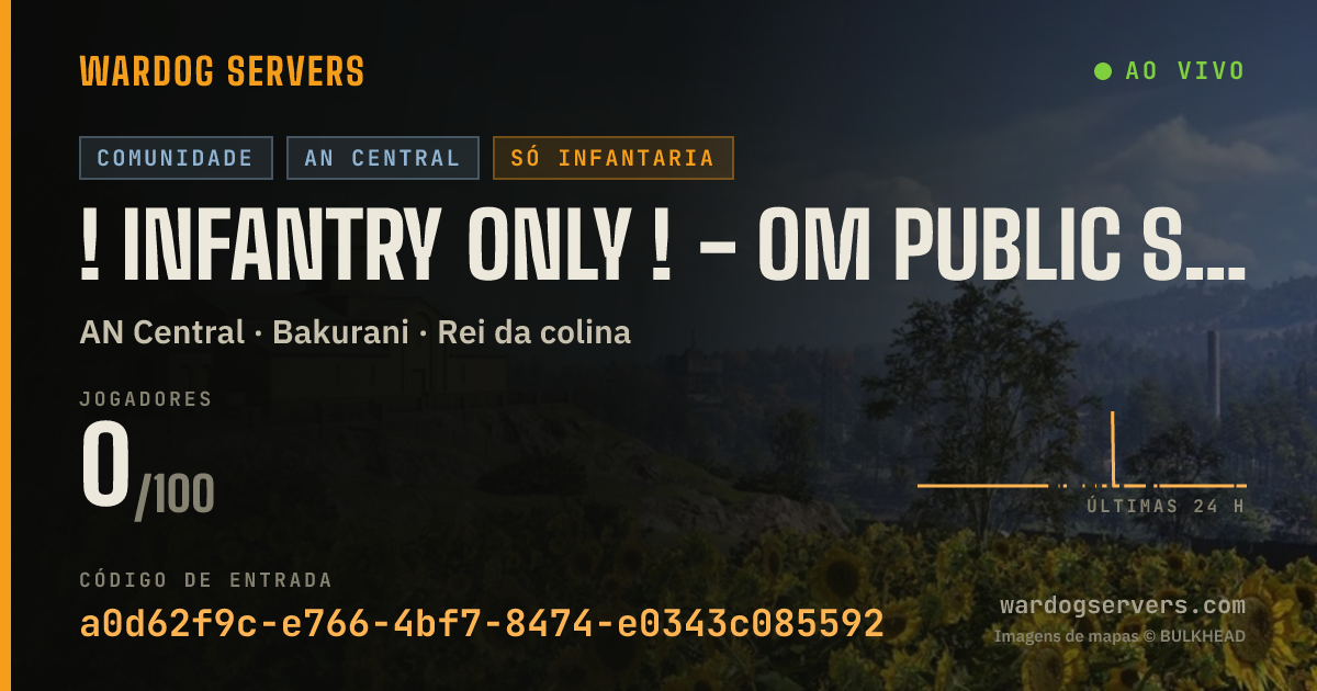 Banner de status ao vivo de ! INFANTRY ONLY ! - OM Public Server