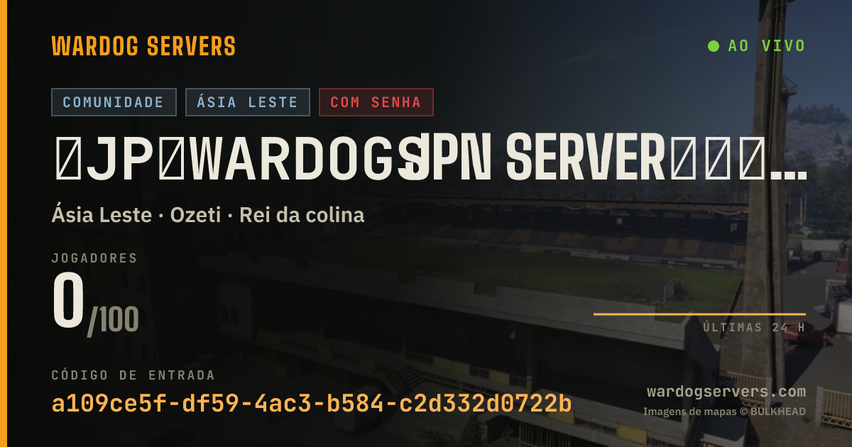 Banner de status ao vivo de ［JP］WARDOGS JPN SERVER［日本語限定］