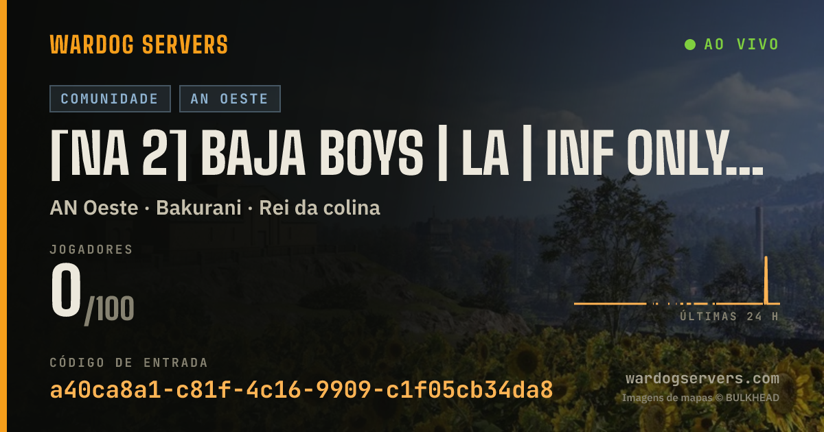 Banner de status ao vivo de [NA 2] Baja Boys | LA | Inf Only No MGL 40 +40% $$$$ | discord.g