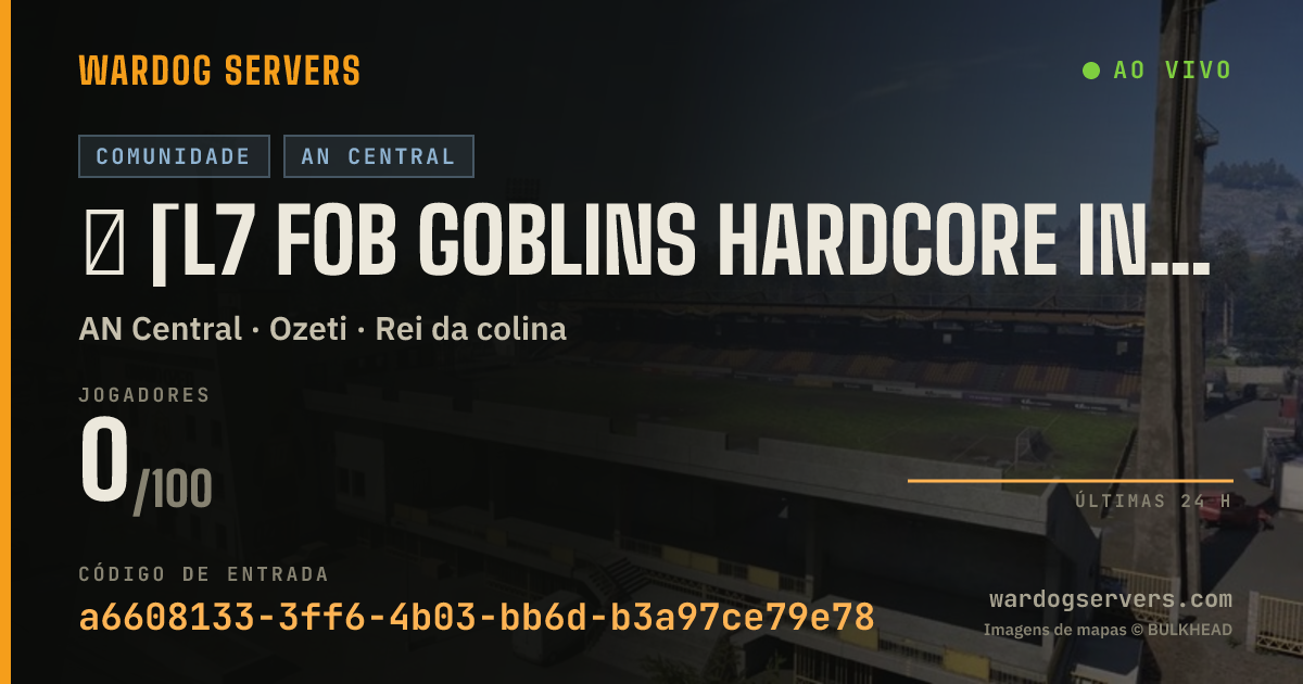 Banner de status ao vivo de 战 [L7 FOB Goblins HARDCORE infantry] - discord.gg/vkSYc4YyfZ