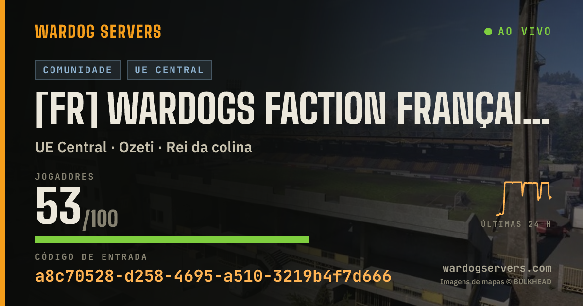 Banner de status ao vivo de [FR] Wardogs Faction Française