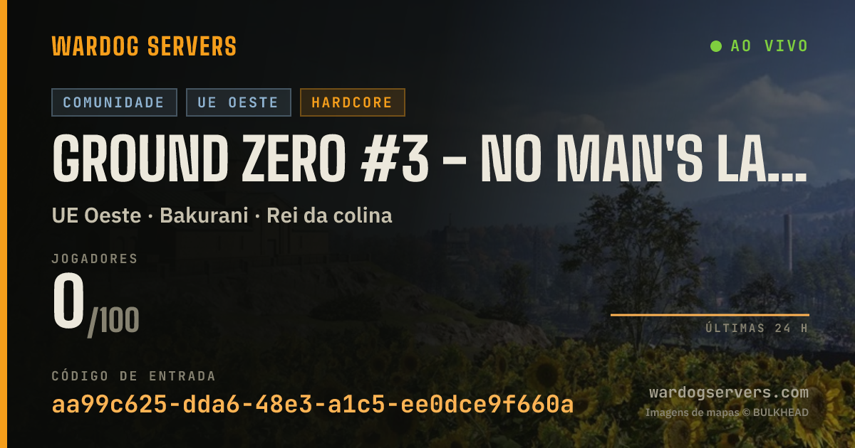 Banner de status ao vivo de Ground Zero #3 - No Man's Land, Hardcore!