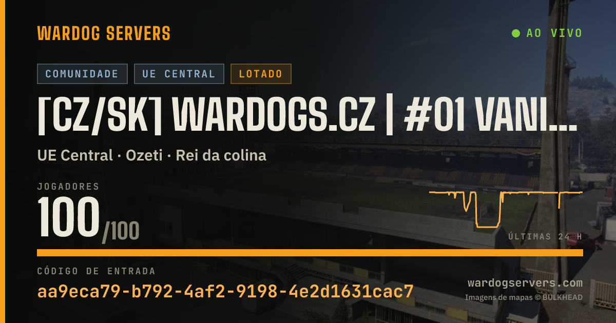 Banner de status ao vivo de [CZ/SK] WARDOGS.CZ | #01 VANILLA | discord.gg/wardogsczsk
