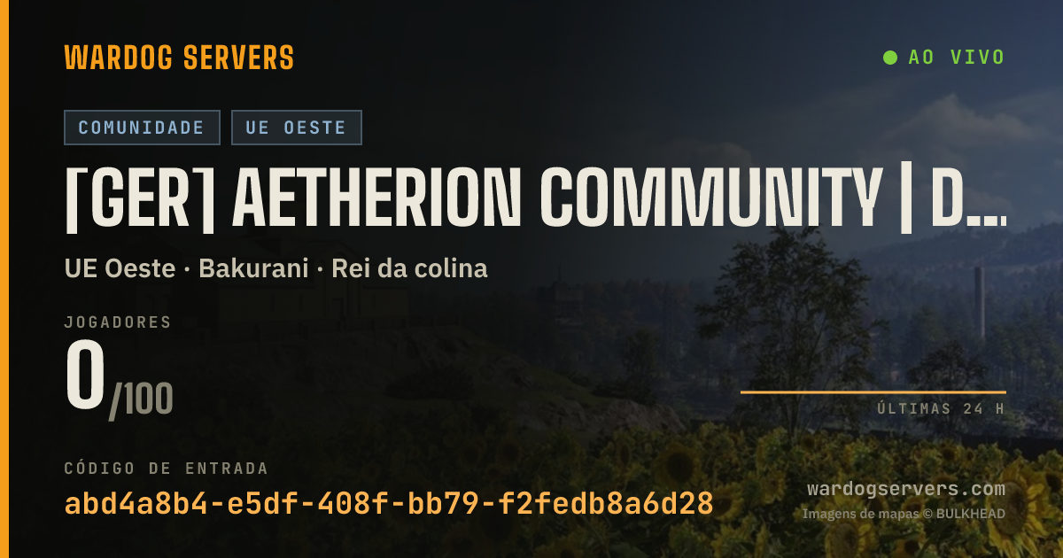 Banner de status ao vivo de [GER] Aetherion Community | discord.aetherion.me | WARDOGS #2