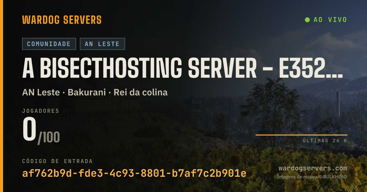 Banner de status ao vivo de A BisectHosting Server - e352aba6