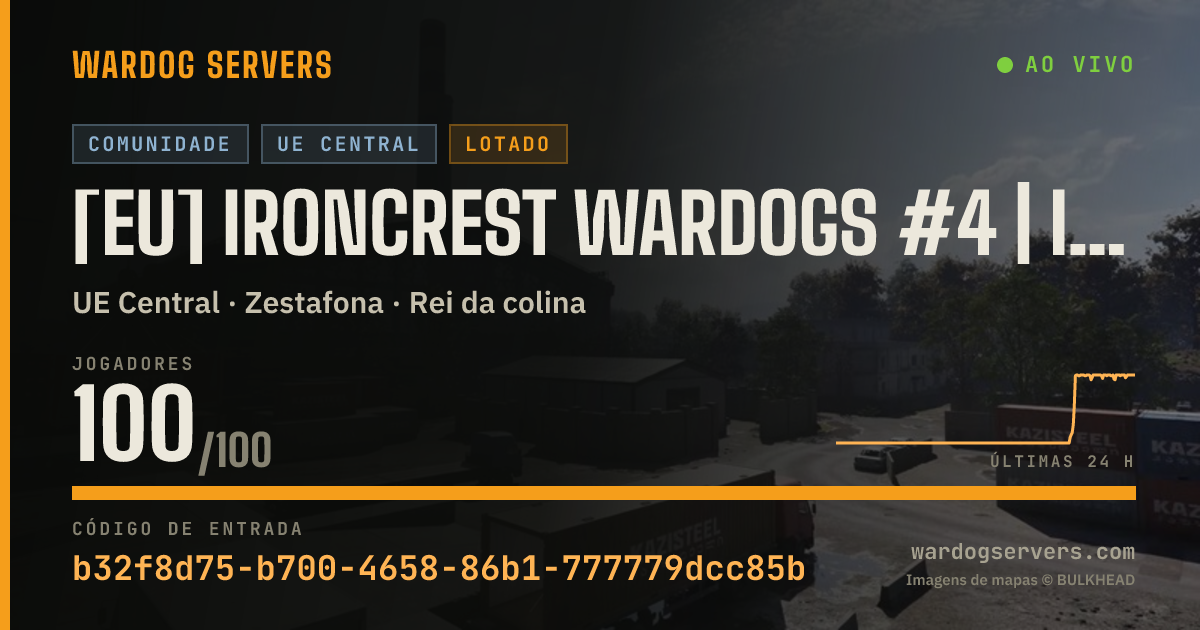 Banner de status ao vivo de [EU] Ironcrest Wardogs #4 | IRONCREST.GG | discord.gg/ironcrest