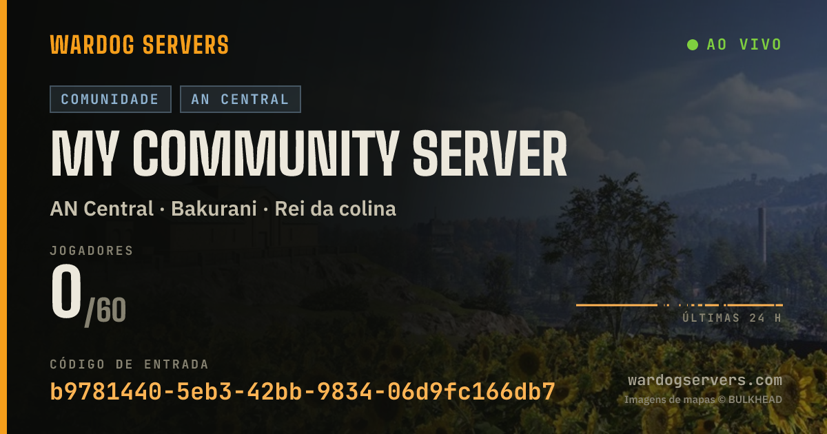 Banner de status ao vivo de My Community Server