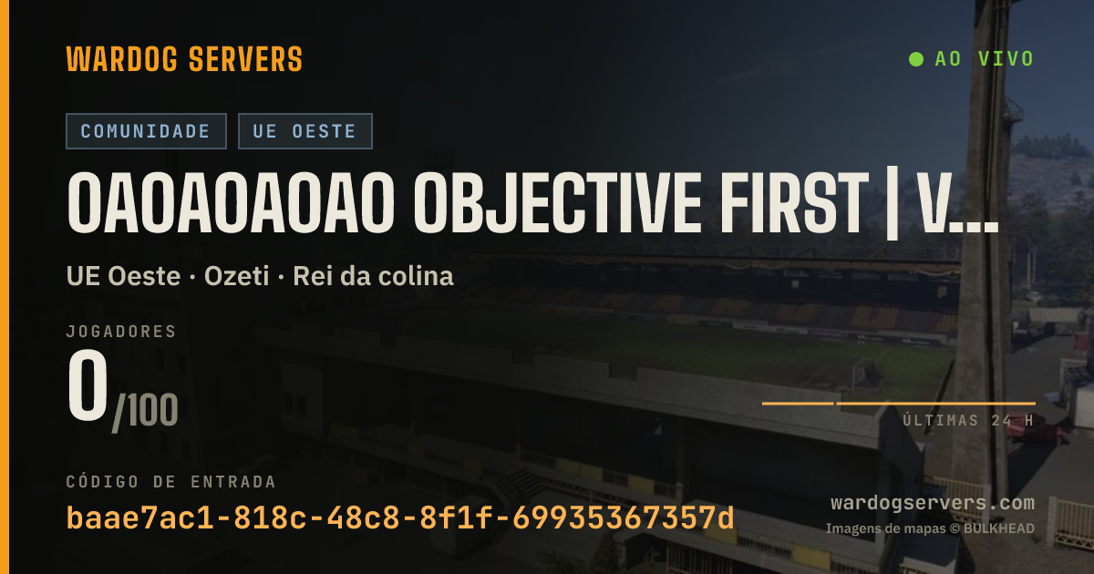 Banner de status ao vivo de 0A0A0A0A0 Objective First | Voice Req | discord.gg/obj1st