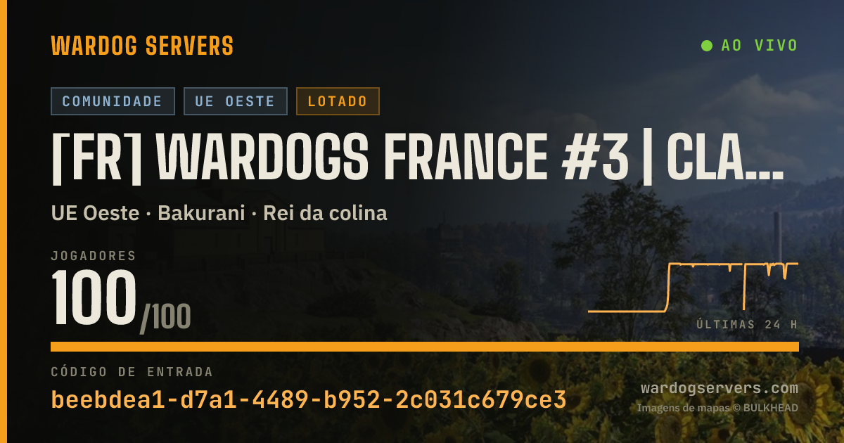 Banner de status ao vivo de [FR] WARDOGS FRANCE #3 | CLASSIQUE | discord.gg/wardogsfrance